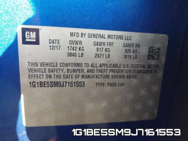 1G1BE5SM9J7161553 фото 2