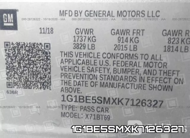 1G1BE5SMXK7126327 фото 10