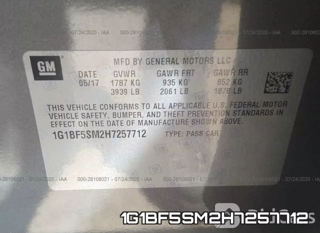 1G1BF5SM2H7257712 фото 10