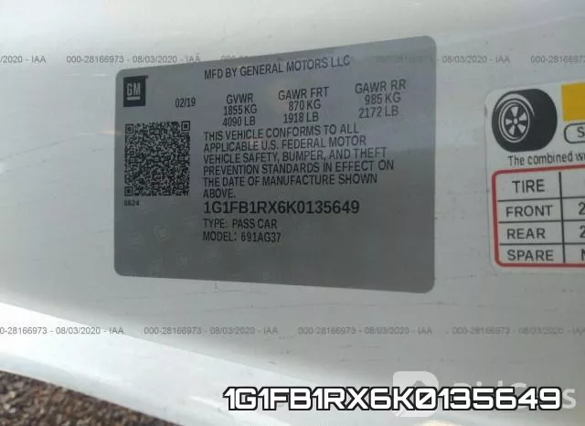 1G1FB1RX6K0135649 фото 10