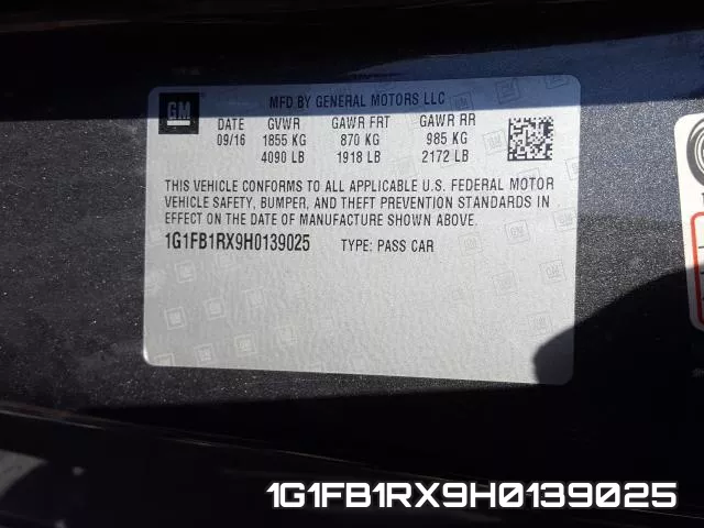 1G1FB1RX9H0139025 фото 2