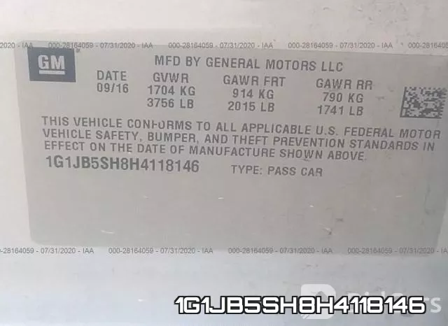 1G1JB5SH8H4118146 фото 10