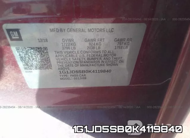 1G1JD5SB0K4119840 фото 10