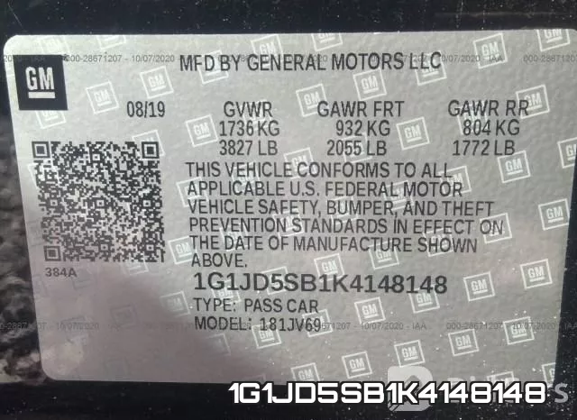 1G1JD5SB1K4148148 фото 10
