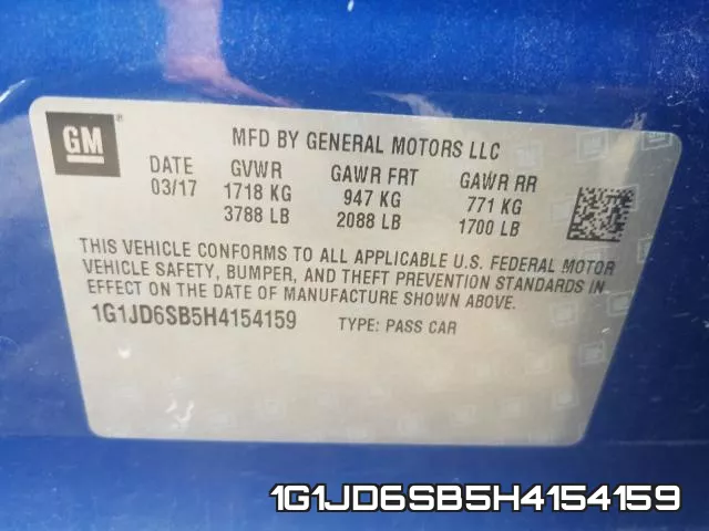 1G1JD6SB5H4154159 фото 2