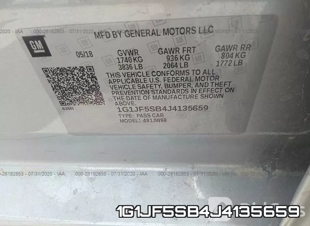 1G1JF5SB4J4135659 фото 10
