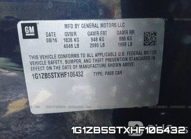 1G1ZB5STXHF106432 фото 10