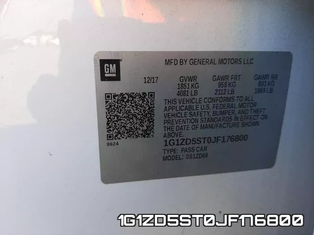 1G1ZD5ST0JF176800 фото 2