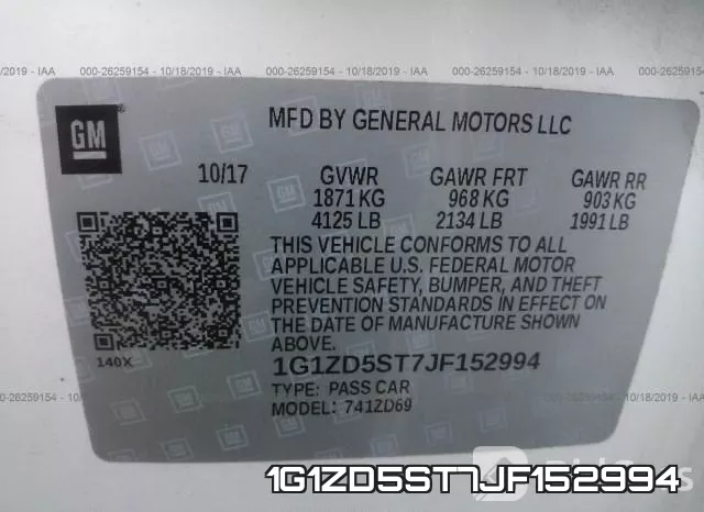 1G1ZD5ST7JF152994 фото 10