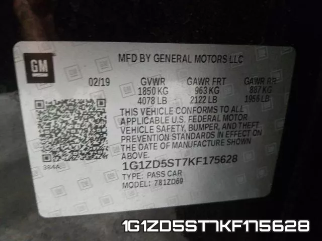 1G1ZD5ST7KF175628 фото 2