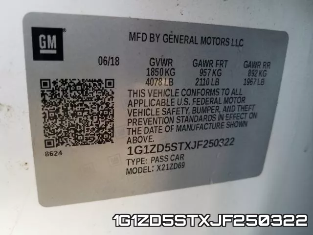 1G1ZD5STXJF250322 фото 2