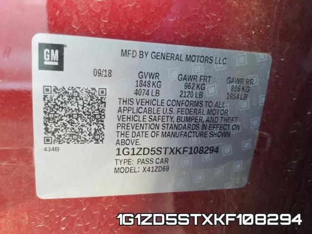 1G1ZD5STXKF108294 фото 2