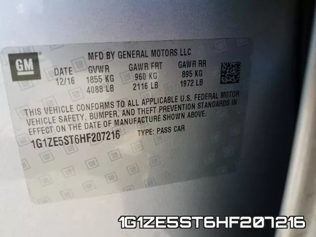 1G1ZE5ST6HF207216 фото 2