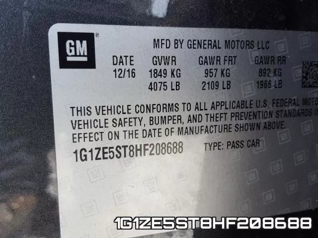 1G1ZE5ST8HF208688 фото 2