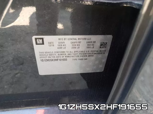 1G1ZH5SX2HF191655 фото 2