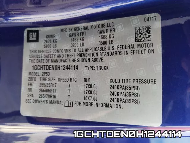 1GCHTDEN0H1244114 фото 2