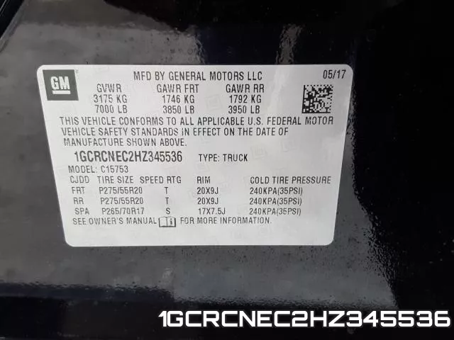 1GCRCNEC2HZ345536 фото 2