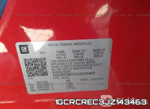 1GCRCREC3JZ143463 фото 10