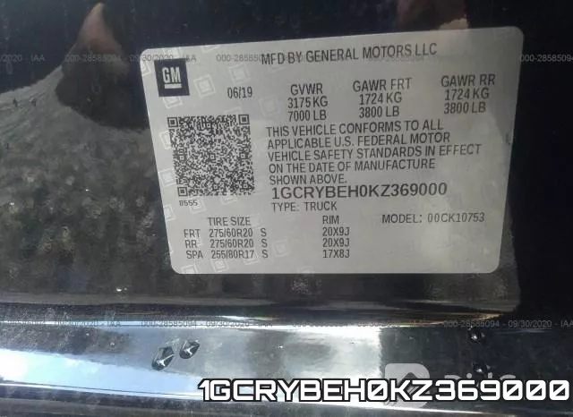1GCRYBEH0KZ369000 фото 10