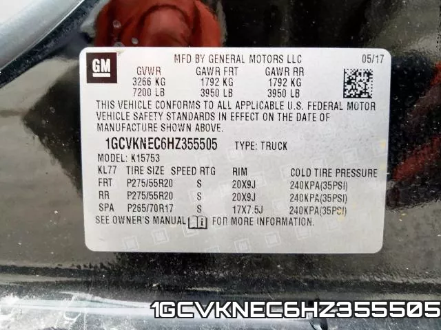 1GCVKNEC6HZ355505 фото 2