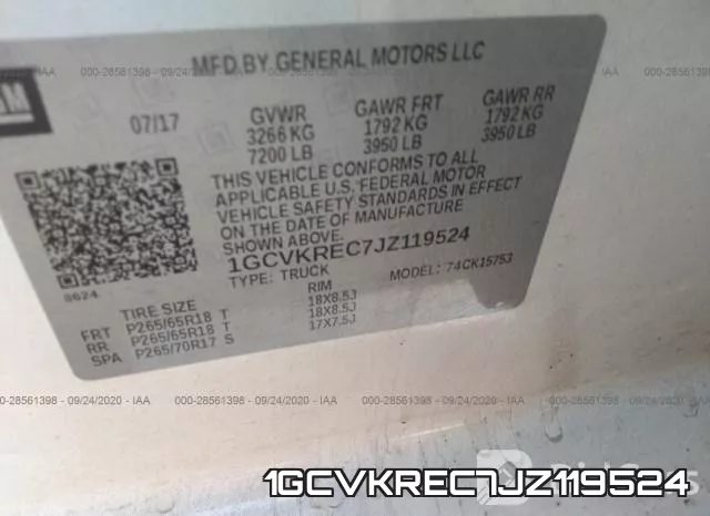 1GCVKREC7JZ119524 фото 10