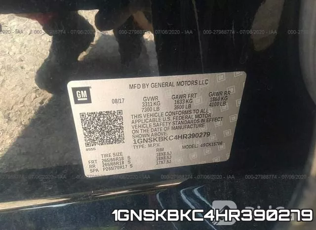 1GNSKBKC4HR390279 фото 10