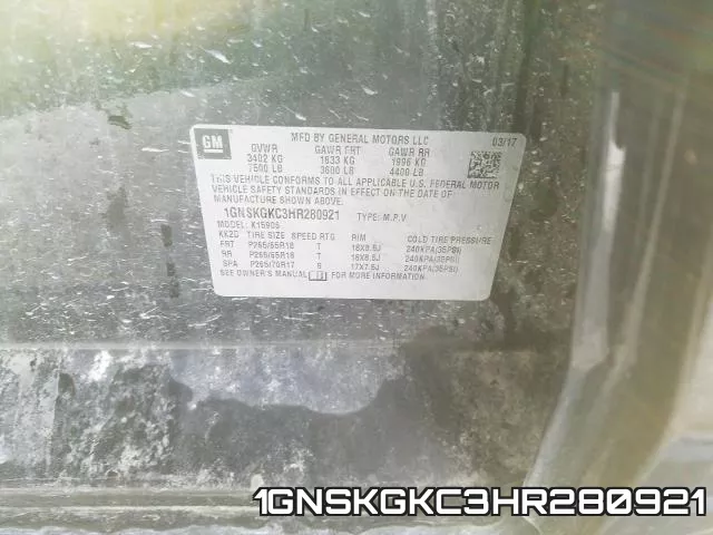 1GNSKGKC3HR280921 фото 2