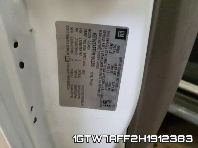1GTW7AFF2H1912383 фото 2
