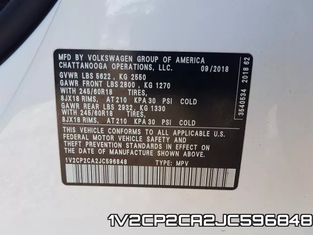 1V2CP2CA2JC596848 фото 2