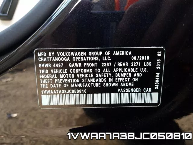 1VWAA7A38JC050810 фото 2