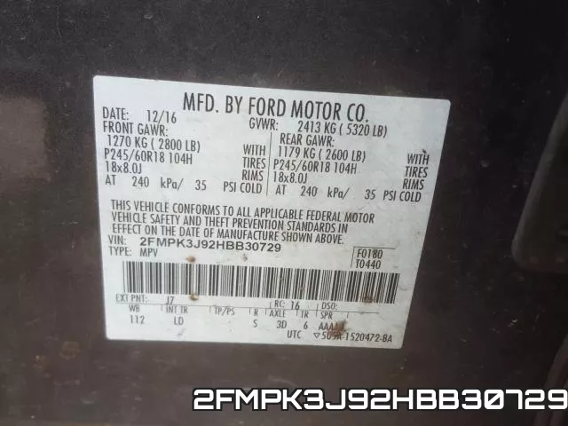 2FMPK3J92HBB30729 фото 2