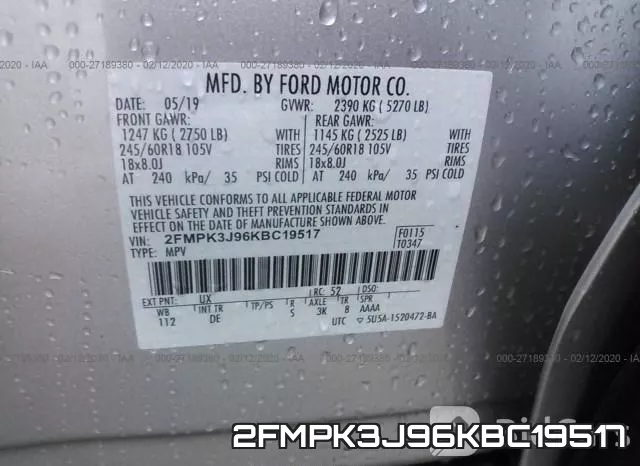 2FMPK3J96KBC19517 фото 10