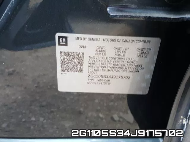 2G1105S34J9175702 фото 2