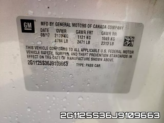2G1125S36J9109663 фото 2