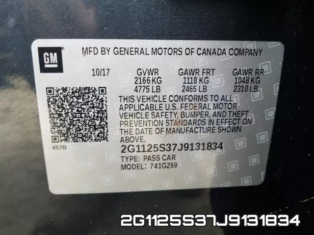 2G1125S37J9131834 фото 2