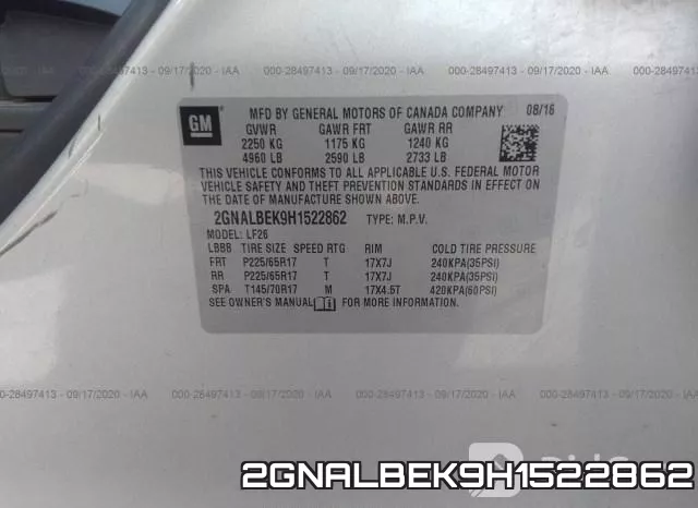 2GNALBEK9H1522862 фото 9
