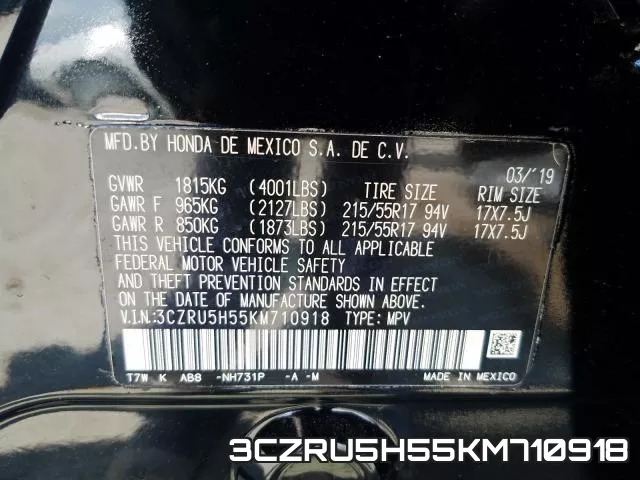 3CZRU5H55KM710918 фото 2
