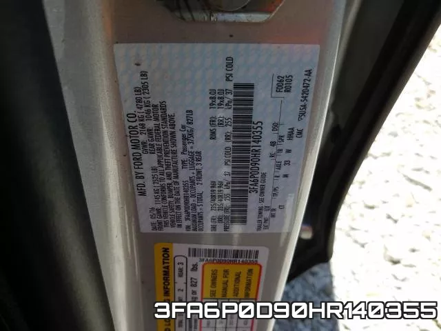 3FA6P0D90HR140355 фото 2