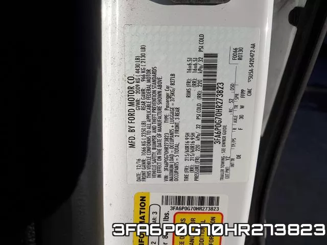 3FA6P0G70HR273823 фото 2