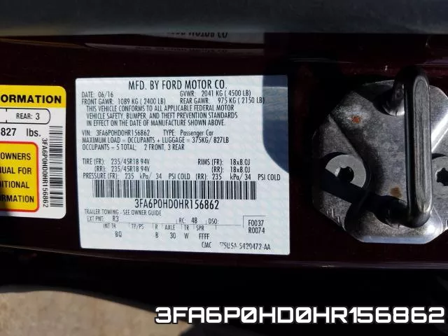 3FA6P0HD0HR156862 фото 2