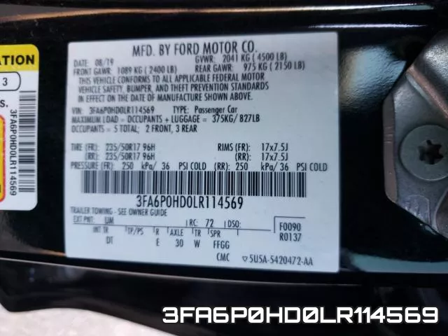 3FA6P0HD0LR114569 фото 2