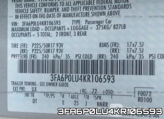 3FA6P0LU4KR106593 фото 10