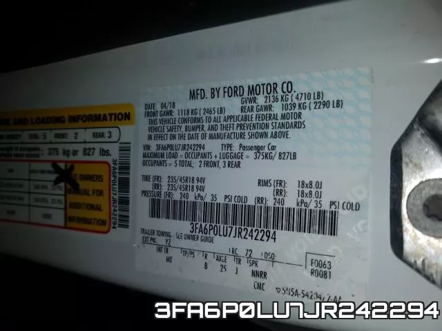 3FA6P0LU7JR242294 фото 2