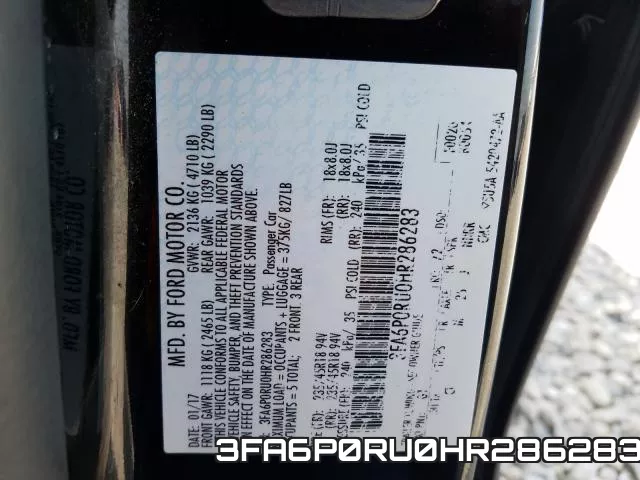 3FA6P0RU0HR286283 фото 2