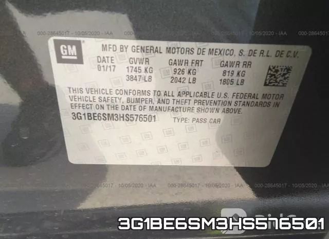 3G1BE6SM3HS576501 фото 10