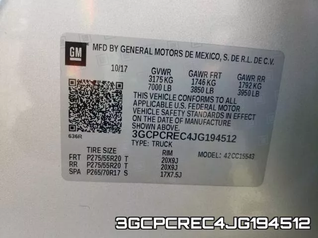 3GCPCREC4JG194512 фото 2