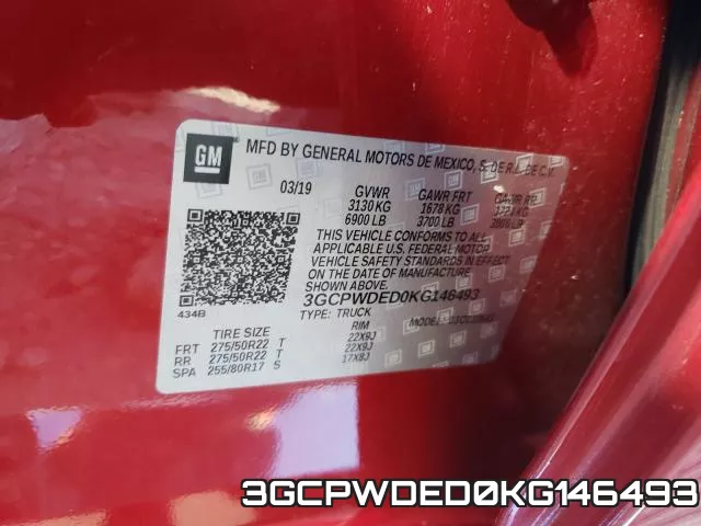 3GCPWDED0KG146493 фото 2
