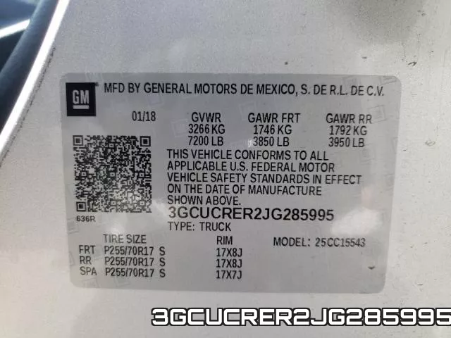 3GCUCRER2JG285995 фото 2