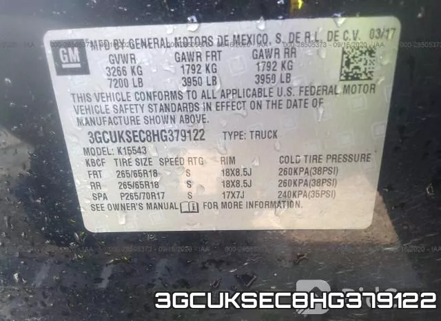 3GCUKSEC8HG379122 фото 10