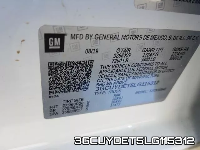 3GCUYDET5LG115312 фото 2